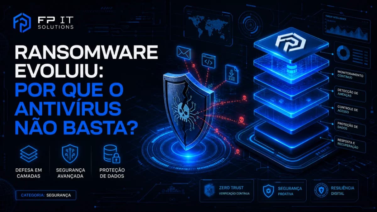 Ransomware evoluiu: por que o antivírus sozinho não segura mais um ataque