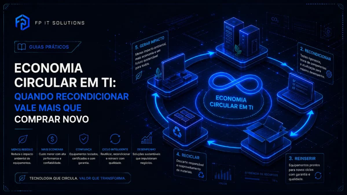 Economia circular em TI: quando recondicionar vale mais que comprar novo