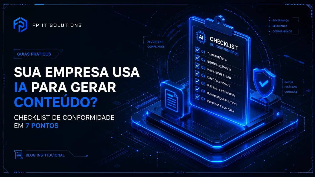 Sua empresa usa IA para gerar conteúdo? Checklist de conformidade em 7 pontos