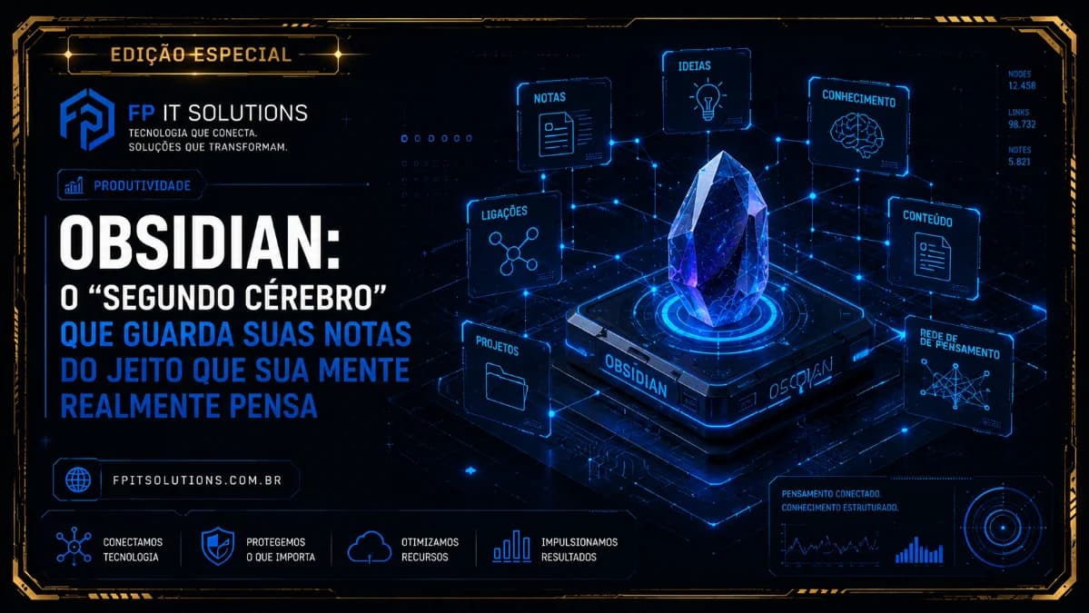Obsidian: o "segundo cérebro" que guarda suas notas do jeito que sua mente realmente pensa