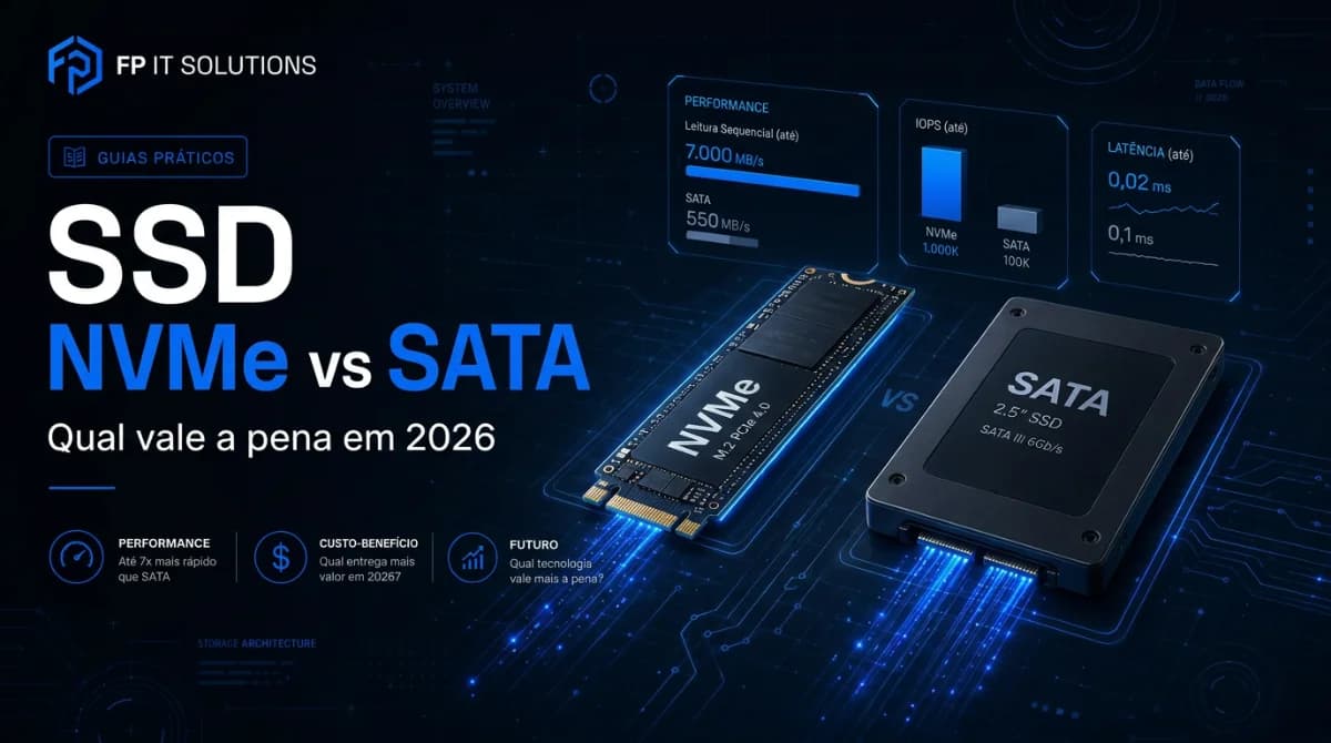 SSD NVMe vs SATA: qual vale a pena em 2026