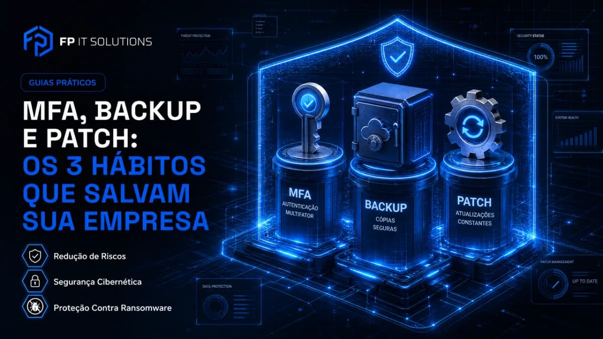 MFA, backup e patch: os 3 hábitos que reduzem a maior parte do risco de ransomware