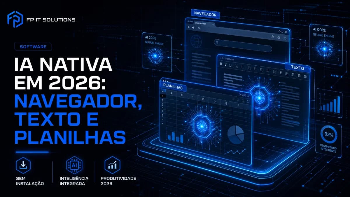 Navegador, editor de texto, planilha: o que já roda com IA nativa em 2026, sem precisar instalar nada