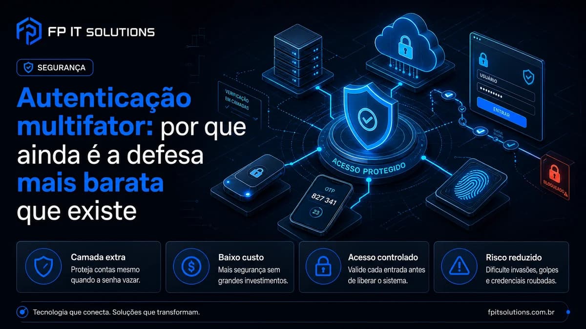 Autenticação multifator: por que ainda é a defesa mais barata que existe