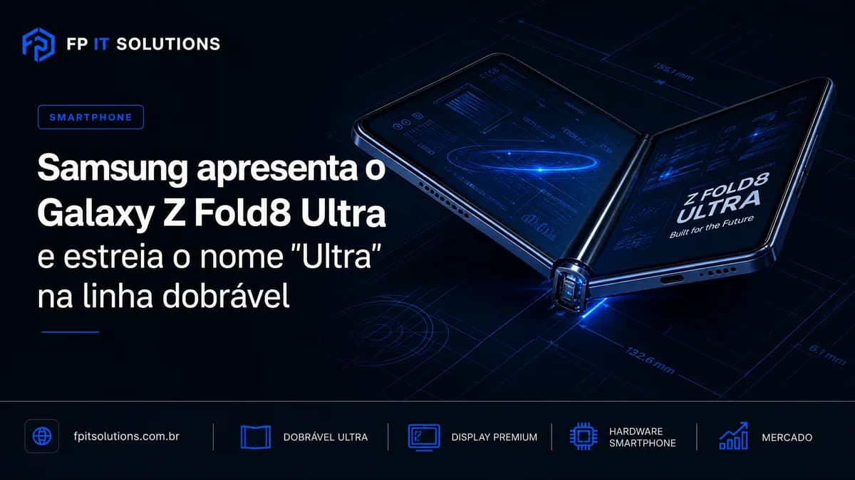 Samsung apresenta o Galaxy Z Fold8 Ultra e estreia o nome "Ultra" na linha dobrável