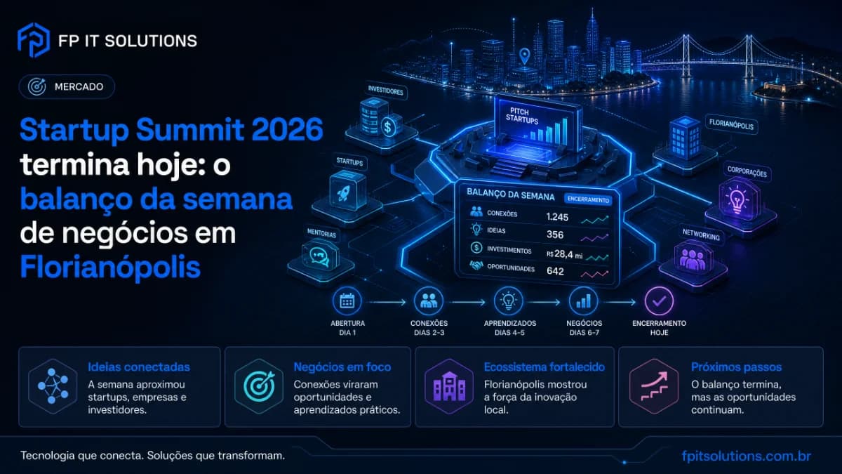 Startup Summit 2026 termina hoje: o balanço da semana de negócios em Florianópolis