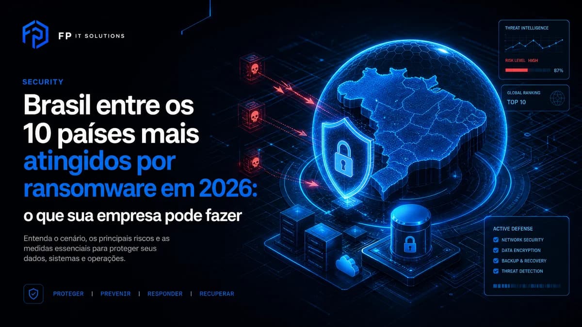 Brasil entre os 10 países mais atingidos por ransomware em 2026: o que sua empresa pode fazer