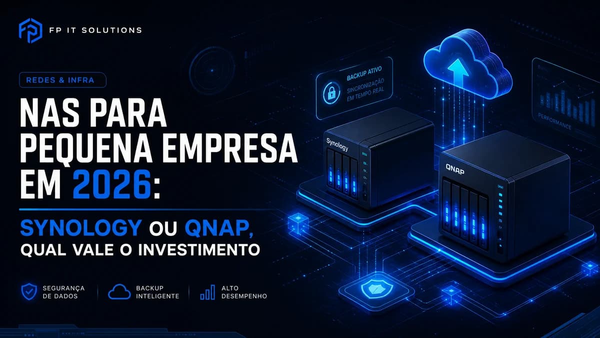NAS para pequena empresa em 2026: Synology ou QNAP, qual vale o investimento