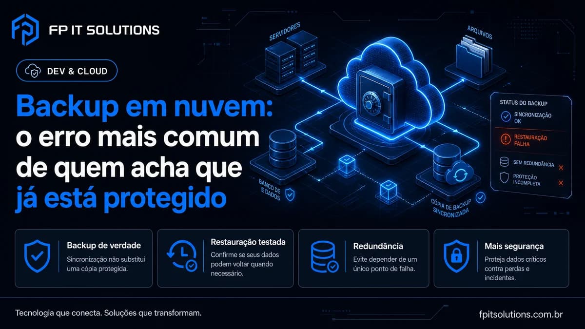 Backup em nuvem: o erro mais comum de quem acha que já está protegido