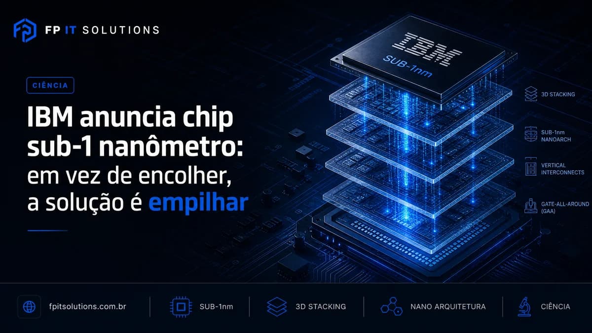 IBM anuncia chip sub-1 nanômetro: em vez de encolher, a solução é empilhar