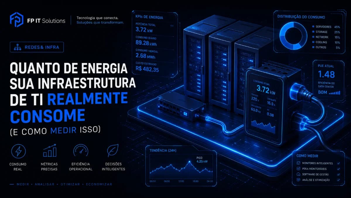 Quanto de energia sua infraestrutura de TI realmente consome (e como medir isso)