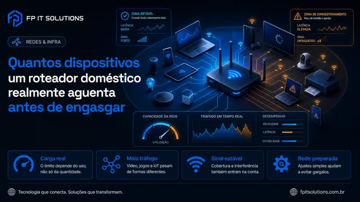 Quantos dispositivos um roteador doméstico realmente aguenta antes de engasgar