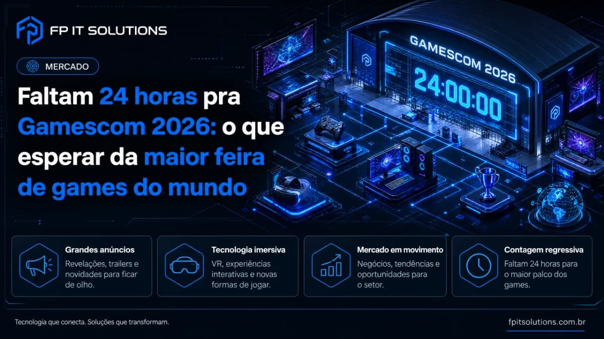 Faltam 24 horas pra Gamescom 2026: o que esperar da maior feira de games do mundo