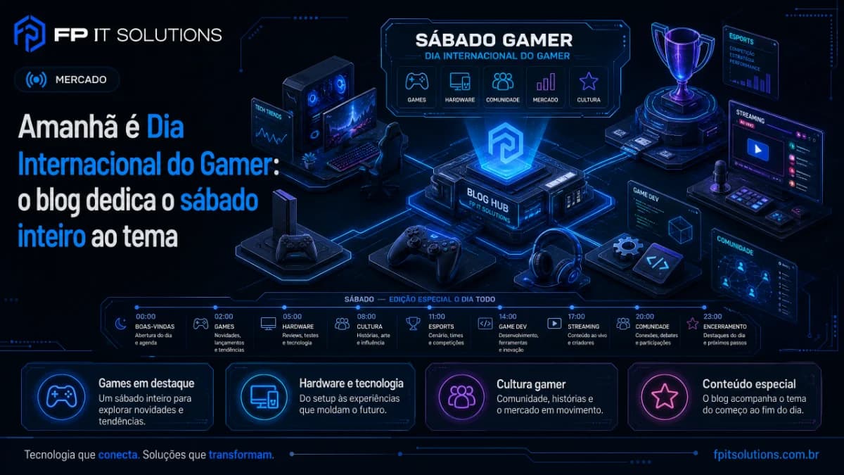 Amanhã é Dia Internacional do Gamer: o blog dedica o sábado inteiro ao tema
