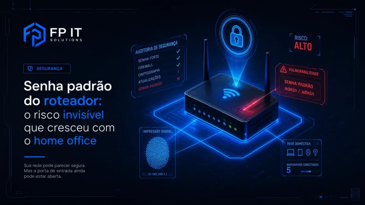 Senha padrão do roteador: o risco invisível que cresceu com o home office