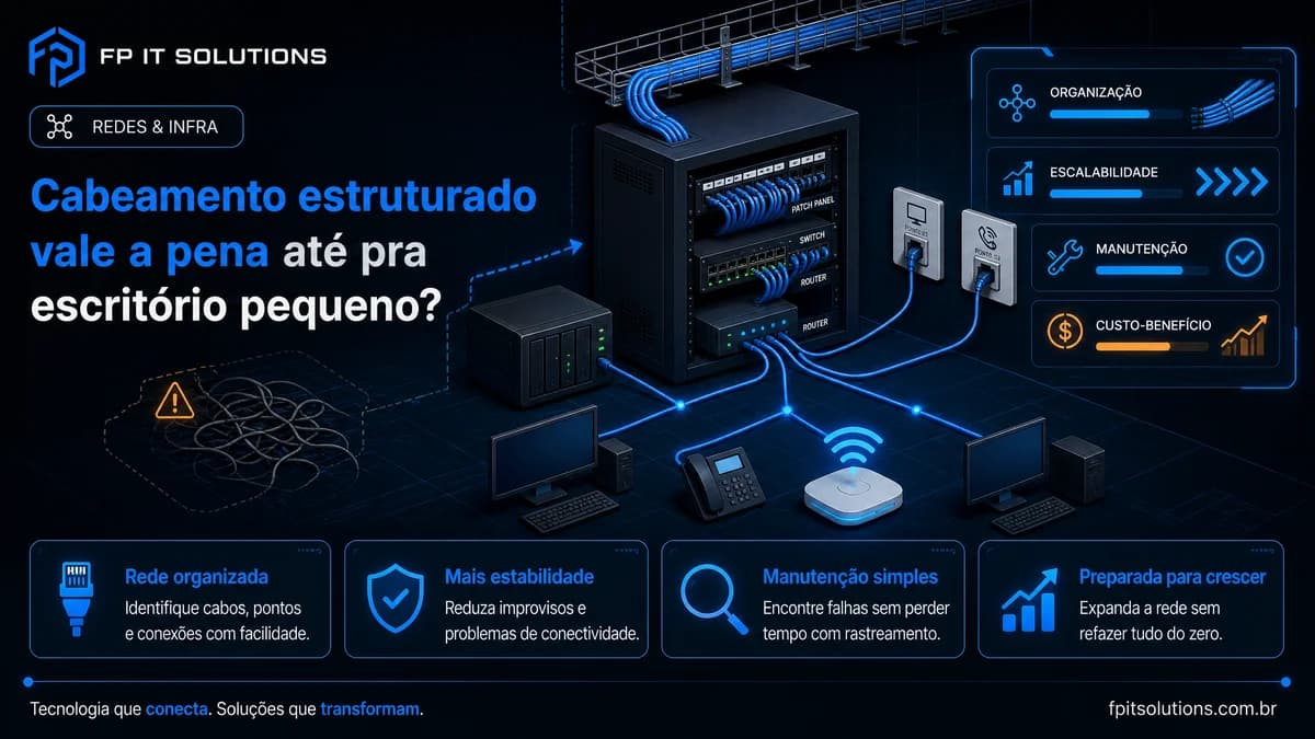 Cabeamento estruturado vale a pena até pra escritório pequeno?