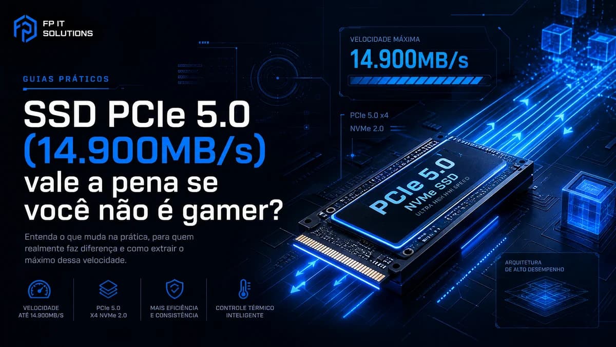 SSD PCIe 5.0 (14.900MB/s) vale a pena se você não é gamer?
