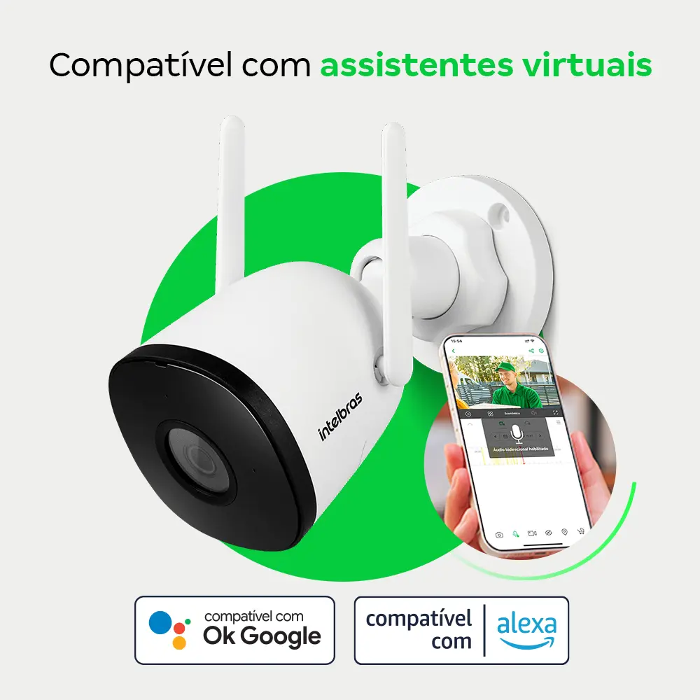Câmera Inteligente Intelbras iM5SC Wi-Fi Full HD
