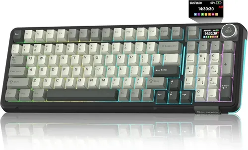 Teclado Mecânico Gamer SOLAKAKA A99Pro Sem Fio Tri-Modo 96% Hot-Swap