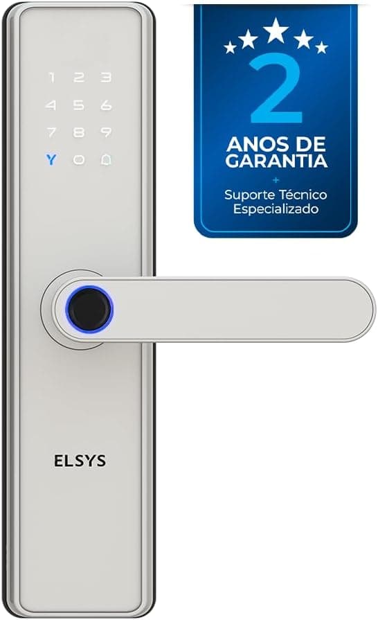 Fechadura Digital de Embutir Wi-Fi com Biometria Elsys Blues