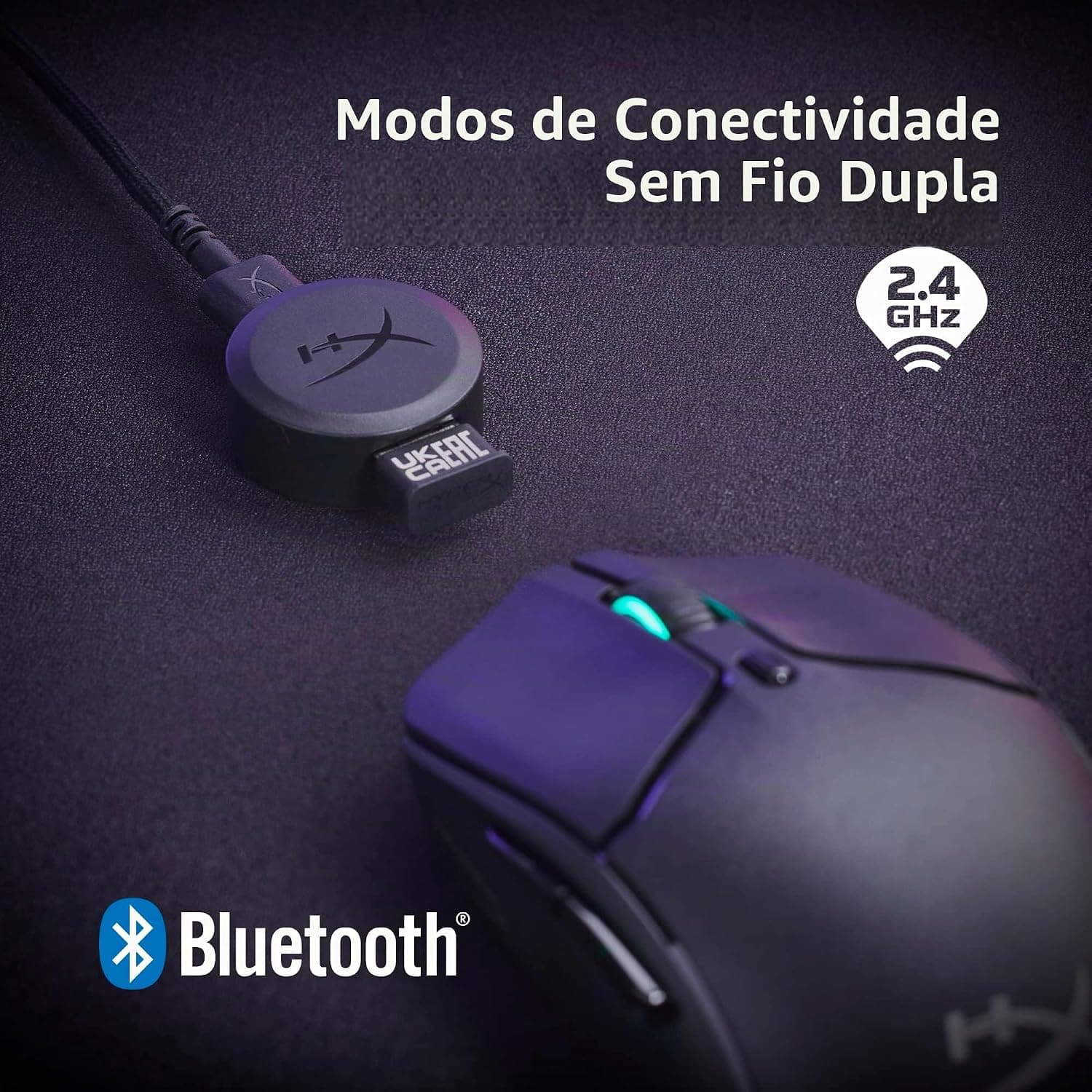 Mouse sem Fio Gamer HyperX Pulsefire Haste 2 Ultraleve 61g