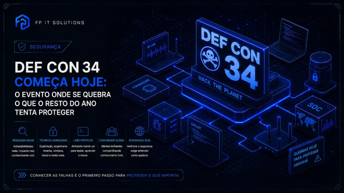 DEF CON 34 começa hoje: o evento onde se quebra o que o resto do ano tenta proteger