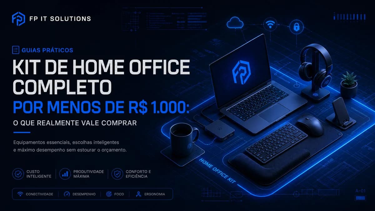 Kit de home office completo por menos de R$ 1.000: o que realmente vale comprar