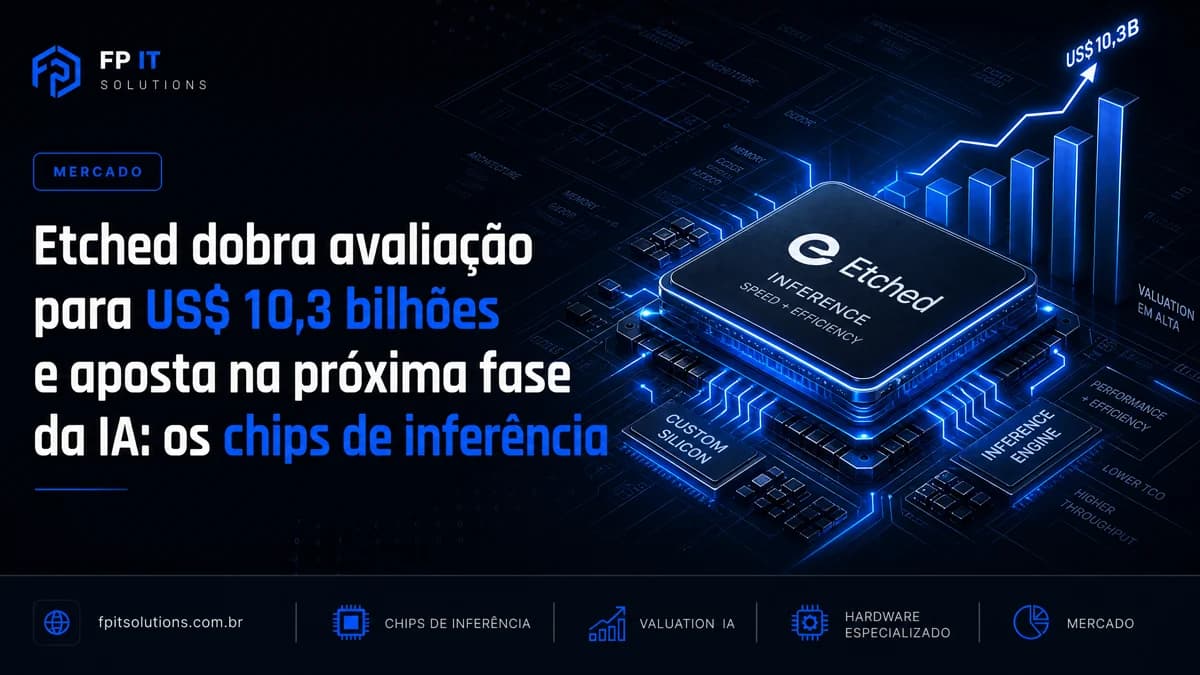 Etched dobra avaliação para US$ 10,3 bilhões e aposta na próxima fase da IA: os chips de inferência