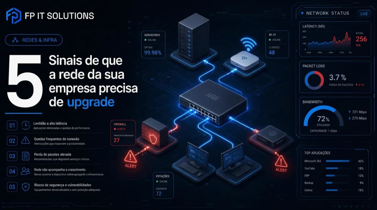 5 sinais de que a rede da sua empresa precisa de upgrade