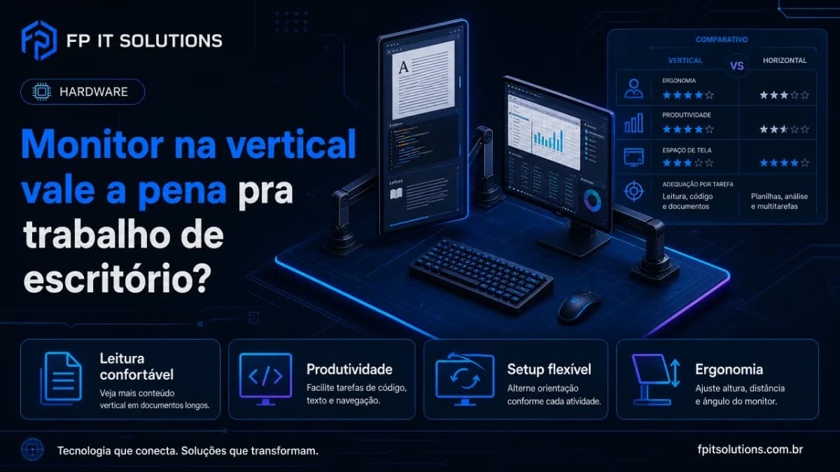 Monitor na vertical vale a pena pra trabalho de escritório?