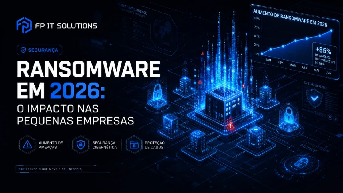 Ransomware sobe no primeiro semestre de 2026: o que isso muda pra empresa pequena