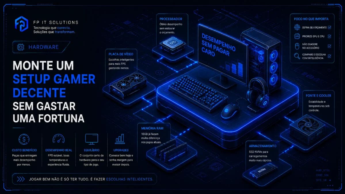 Monte um setup gamer decente sem gastar uma fortuna