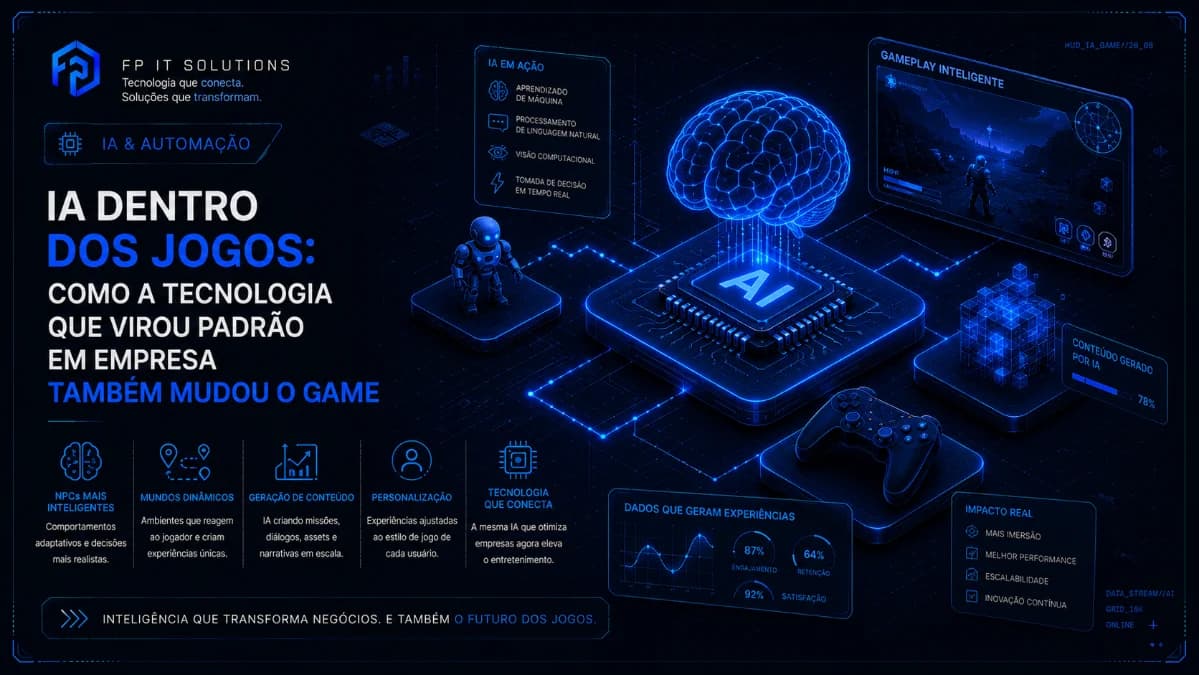 IA dentro dos jogos: como a tecnologia que virou padrão em empresa também mudou o game