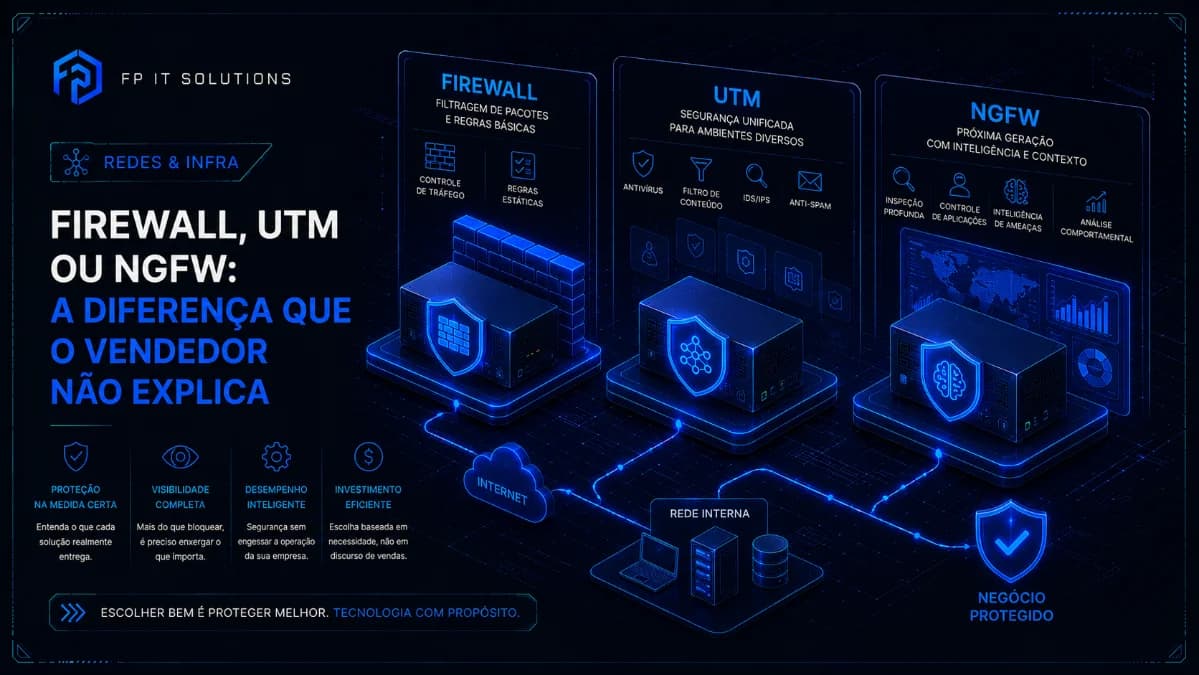 Firewall, UTM ou NGFW: a diferença que o vendedor não explica
