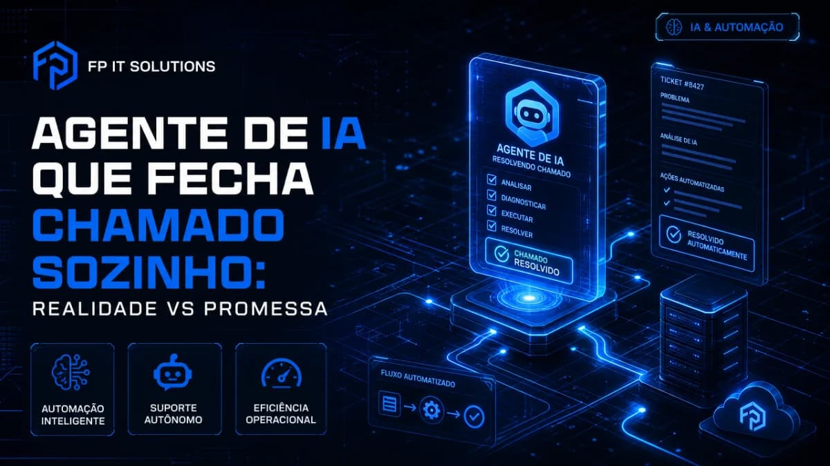 Agente de IA que fecha chamado sozinho: o que já é realidade em 2026 e o que ainda é promessa