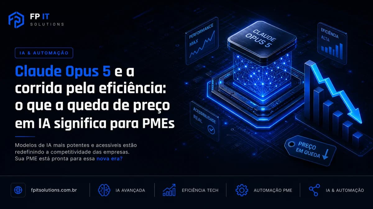 Claude Opus 5 e a corrida pela eficiência: o que a queda de preço em IA significa para PMEs