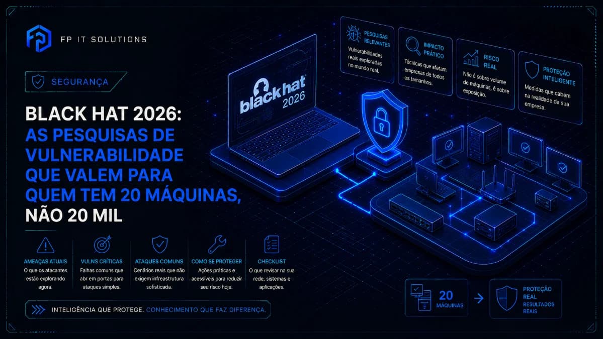 Black Hat 2026: as pesquisas de vulnerabilidade que valem para quem tem 20 máquinas, não 20 mil