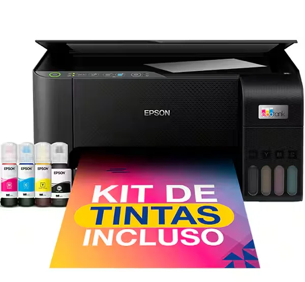 Impressora Multifuncional Epson EcoTank L3250 Jato de Tinta Colorida Wi-Fi Bivolt
