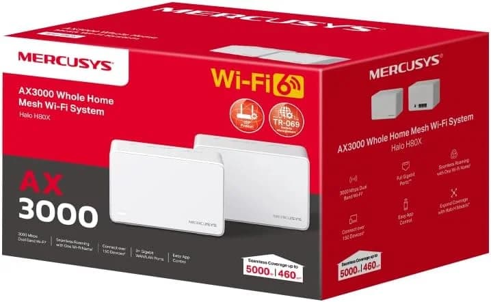 Mercusys Halo H80X Kit 2 Unidades Wi-Fi 6 Mesh AX3000
