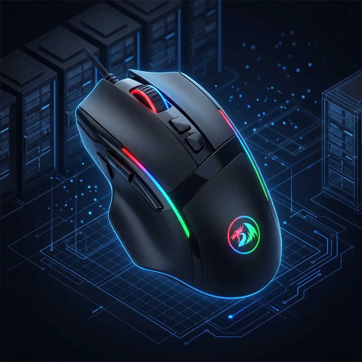 Mouse Gamer Redragon Predator RGB M612-RGB, Preto