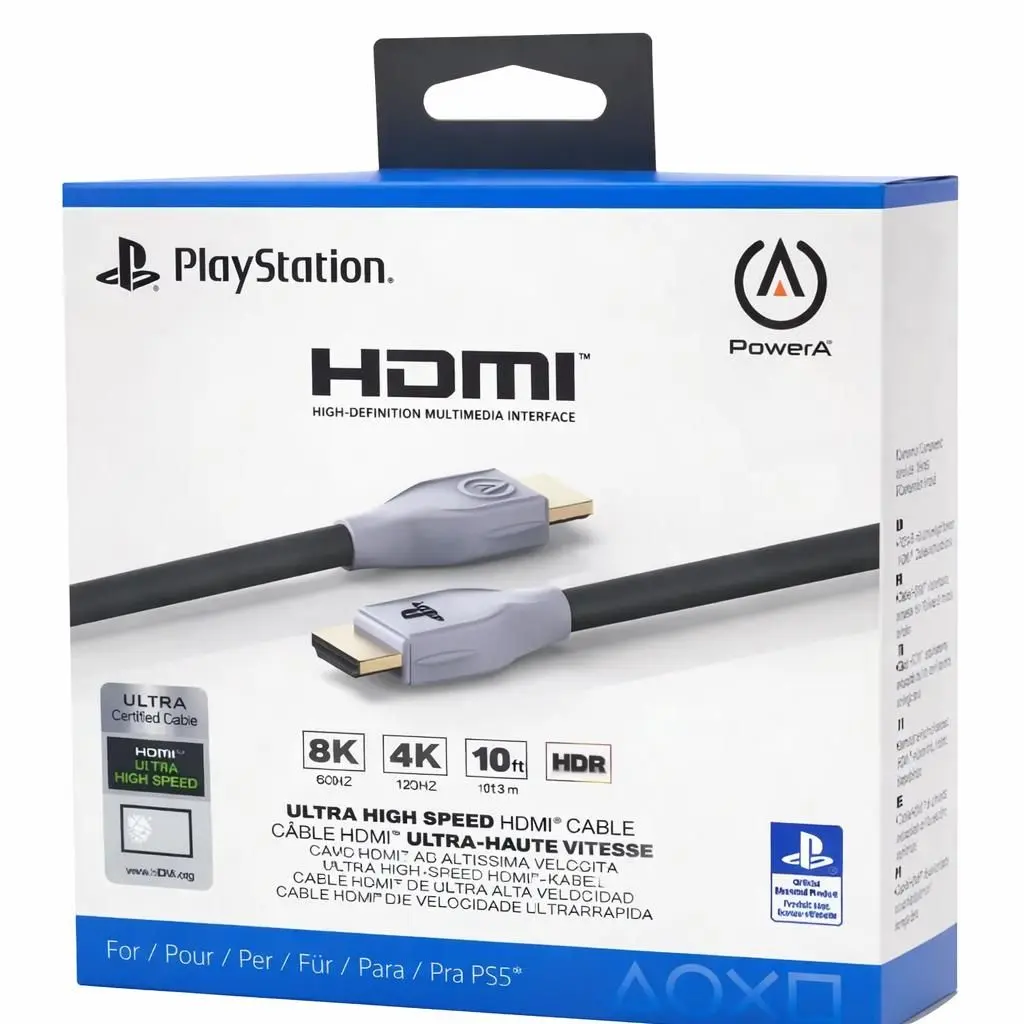 Cabo HDMI PowerA 3m 8K/4K120Hz Ultra High Speed Licenciado PlayStation