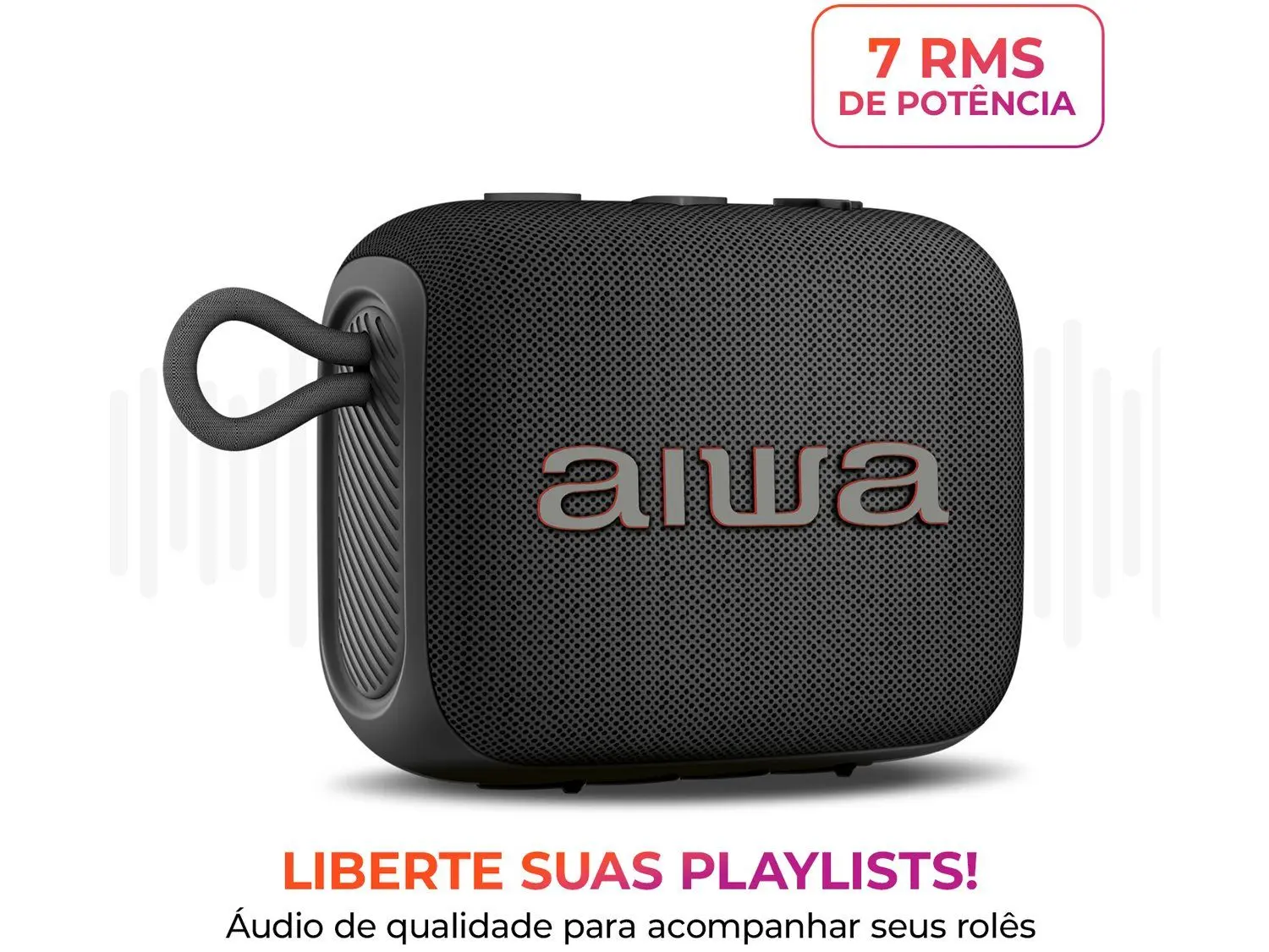 Caixa de Som Aiwa AWS-SP-07-B Bluetooth Portátil 7W