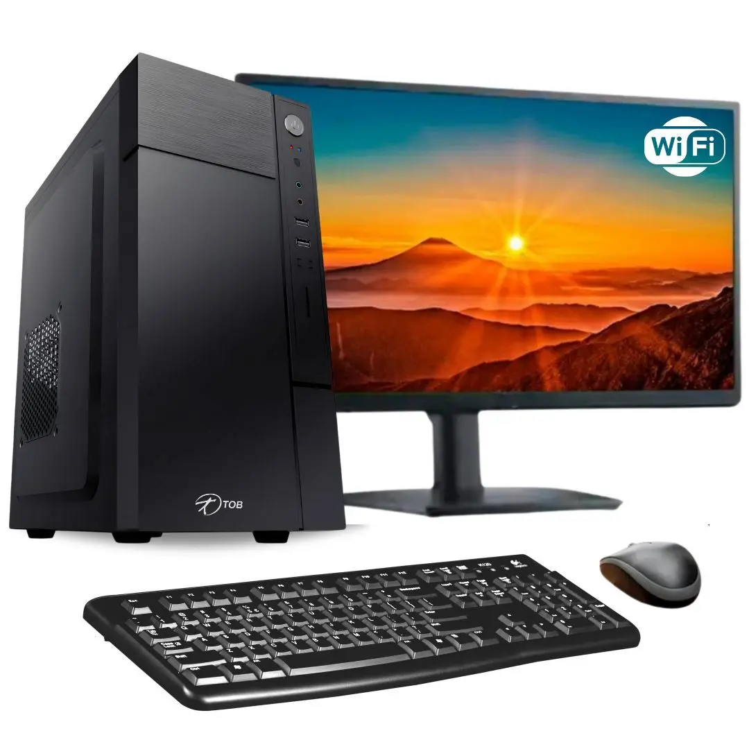 Computador Completo TOB Intel Core i5 SSD 240GB 8GB RAM Wi-Fi, Teclado, Mouse e Monitor 19" Windows 11