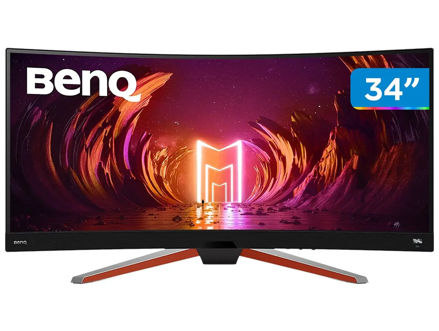 Monitor Gamer Curvo BenQ Mobiuz EX3410R 34" 2K WQHD 144Hz com Alto-Falante