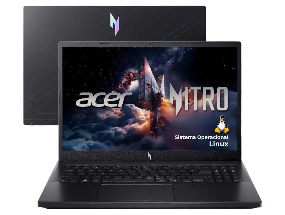 Notebook Gamer Acer Nitro V15 Intel Core i5 512GB SSD 16GB RAM 165Hz RTX 4050 Linux