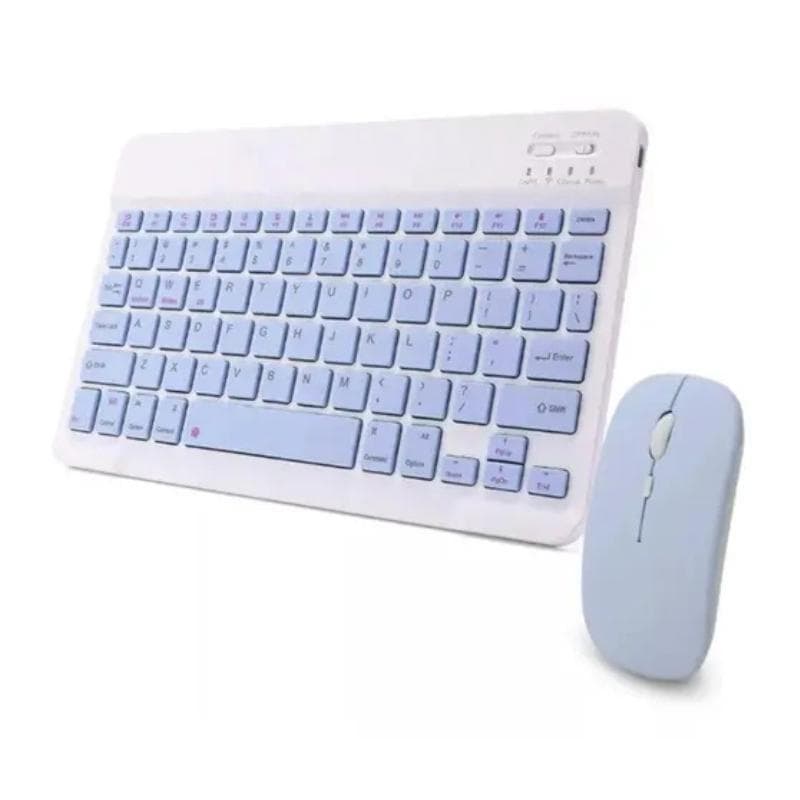 Teclado Slim sem Fio Bluetooth ABNT2 + Mouse Bluetooth - Kit