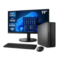 Mini PC Intel Core i5, 16GB RAM, SSD 240GB, WiFi + Monitor, Teclado e Mouse