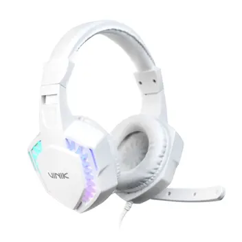 Headset Gamer Vinik Guardian LED Rainbow Branco