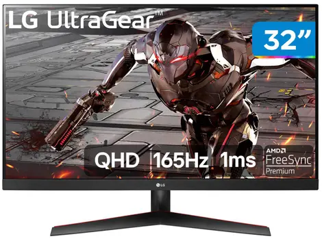 Monitor Gamer LG UltraGear 32" 2K QHD 165Hz 32GN600-B