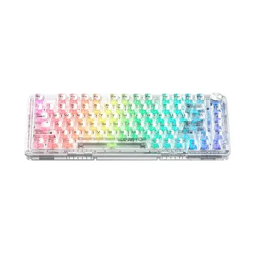Teclado Mecânico Gamer Machenike K500F-B81 Crystal 75% Hot-Swappable